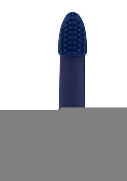 Nu Sensuelle Point Plus Rechargeable Silicone Bullet - Blue/Navy Blue