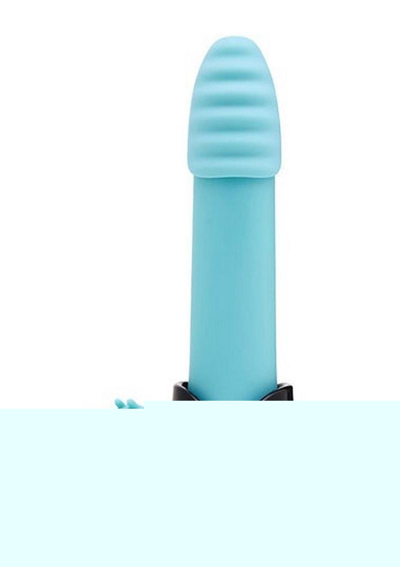 Nu Sensuelle Point Plus Rechargeable Silicone Bullet - Blue/Tiffany Blue