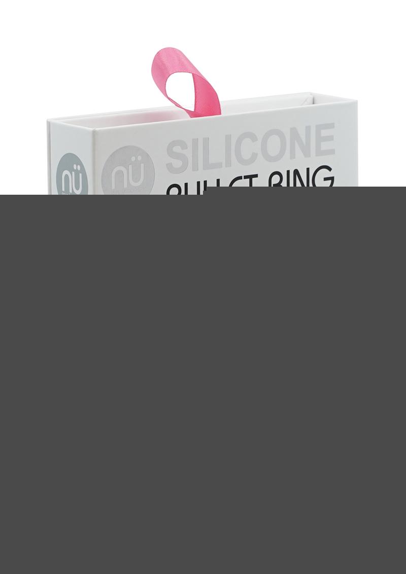 Nu Sensuelle Silicone Bullet Ring Rechargeable Vibrating Cock Ring - Black