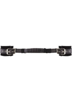 Ouch! Adjustable Leather Handcuffs with Adjustable Straps - Black