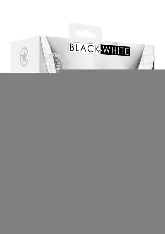 Ouch! Bonded Leather Hand Cuffs with Handle - Black