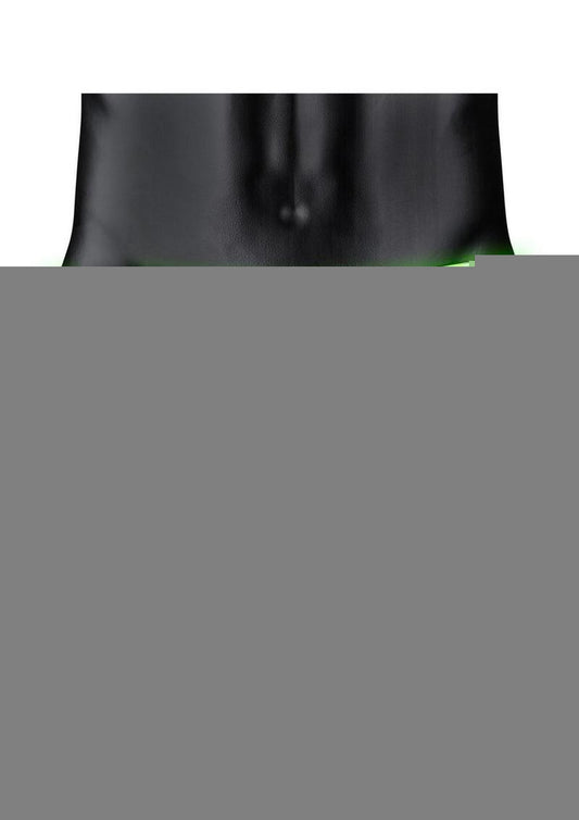Ouch! Buckle Jock Strap - Black/Glow In The Dark/Green - Medium/Small