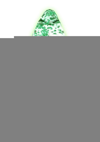 Ouch! Glass Butt Plug - Glow In The Dark/Green - Medium