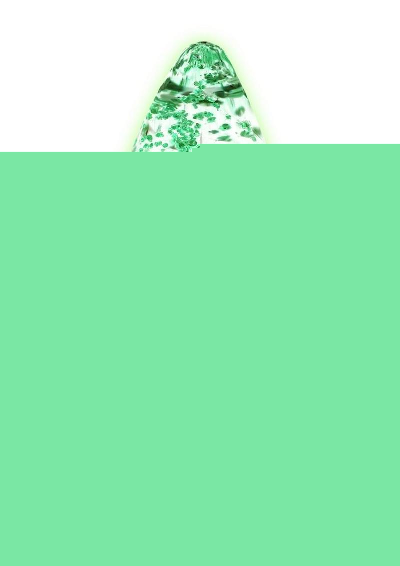 Ouch! Glass Butt Plug - Glow In The Dark/Green - Small