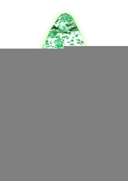 Ouch! Glass Butt Plug - Glow In The Dark/Green - Small