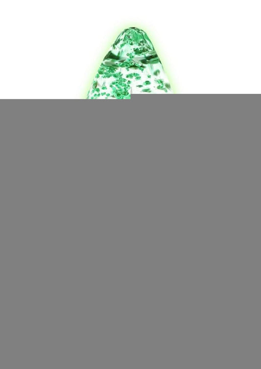 Ouch! Glass Butt Plug - Glow In The Dark/Green - Small