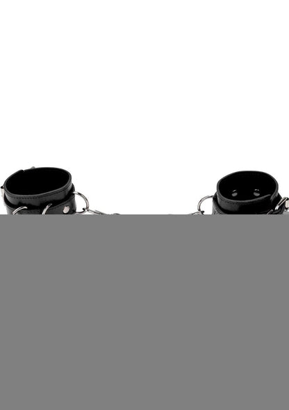 Ouch Premium Bonded Leather Cuffs For Hands Or Ankles - Black