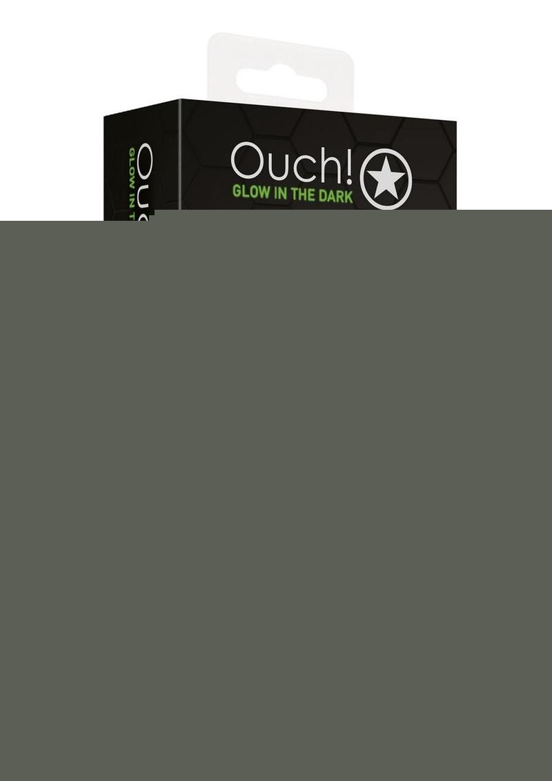 Ouch! Puppy Tail Silicone Plug - Glow In The Dark/Green