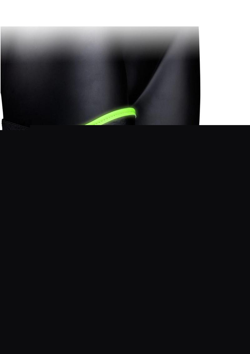 Ouch! Thigh Strap-On - Black/Glow In The Dark/Green