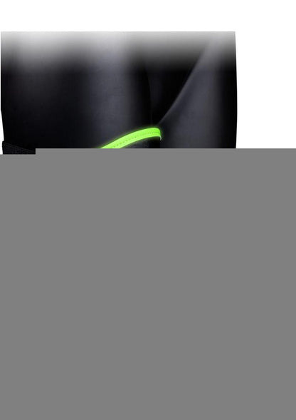 Ouch! Thigh Strap-On - Black/Glow In The Dark/Green