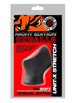 Oxballs Atomic Jock Unit-X Cock Ring and Ball Stretcher Night Edition - Black