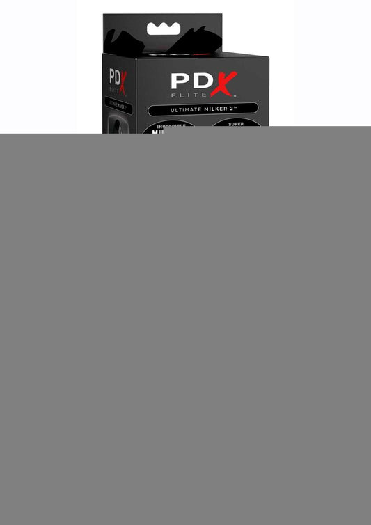 Pdx Elite Ultimate Milker 2 Rechargeable Masturbator - Black/Clear
