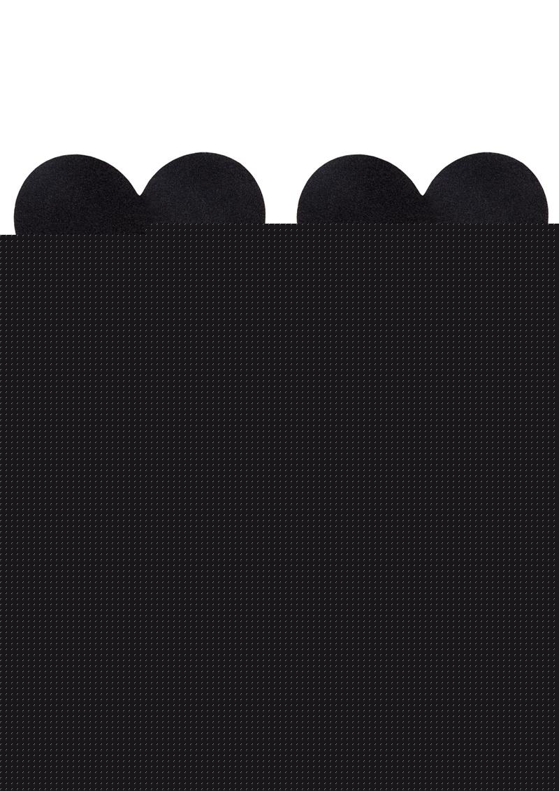 Peekaboo Classic Black Hearts Pasties - Black