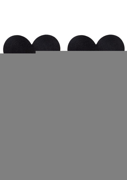 Peekaboo Classic Black Hearts Pasties - Black