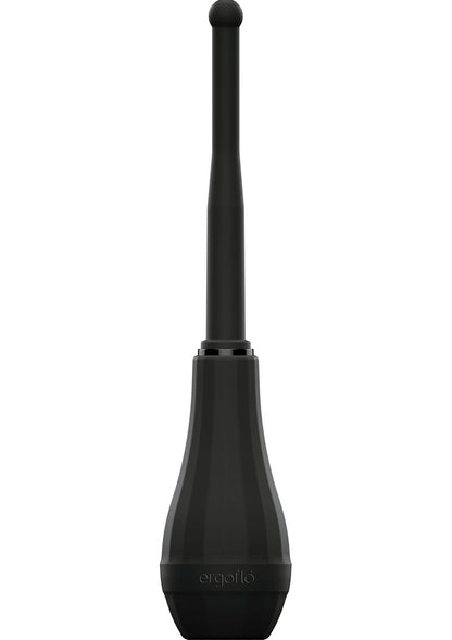 Perfect Fit Ergoflo Director 8in Silicone Flex Tip Anal Douche - Black