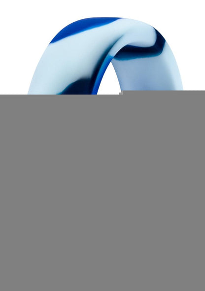 Performance Silicone Camo Cock Ring - Blue Camouflage - Blue