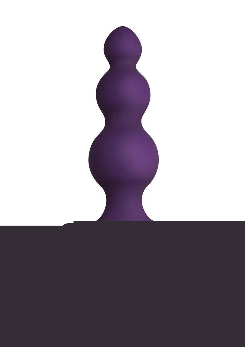 Petite Sensations Bubbles Silicone Vibrating Butt Plug - Purple