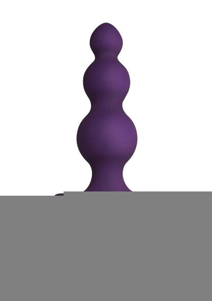 Petite Sensations Bubbles Silicone Vibrating Butt Plug - Purple
