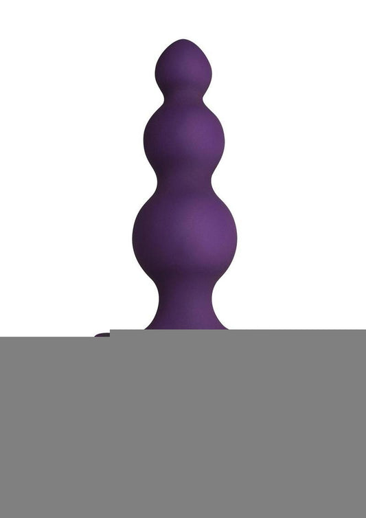 Petite Sensations Bubbles Silicone Vibrating Butt Plug - Purple