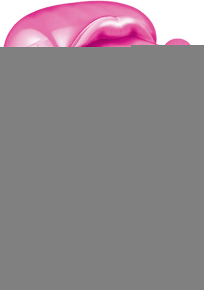 Pierced Tongue Vibrating Silicone Cock Ring Waterproof - Magenta/Pink