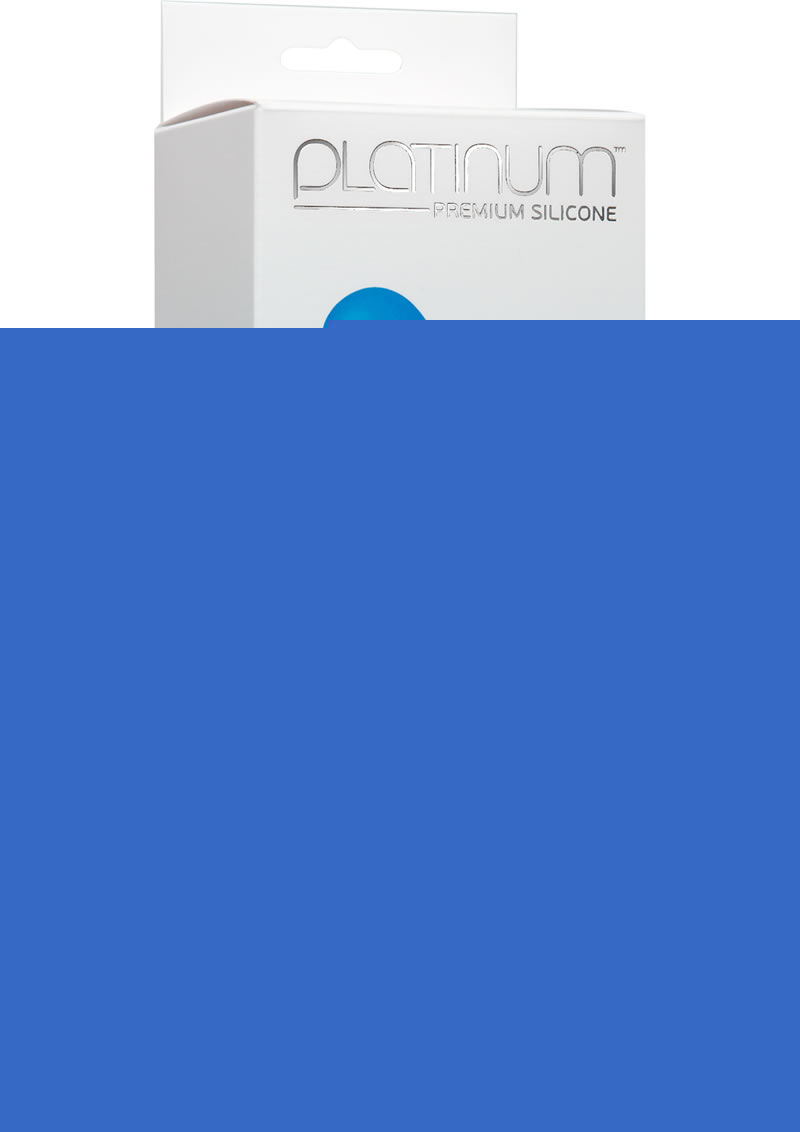 Platinum Premium Silicone The Slim Dildo - Blue - 5.5in