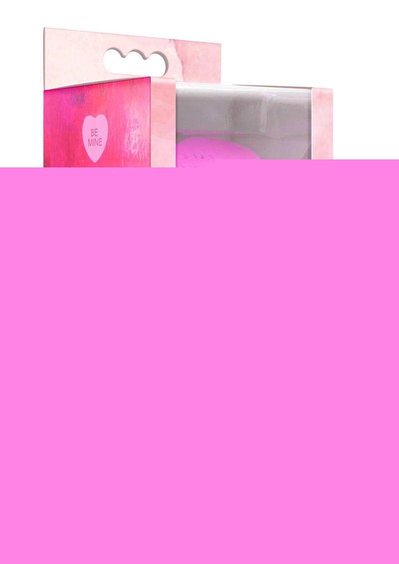 Play with Me Naughty Candy Heart Be Mine Silicone Butt Plug - Pink