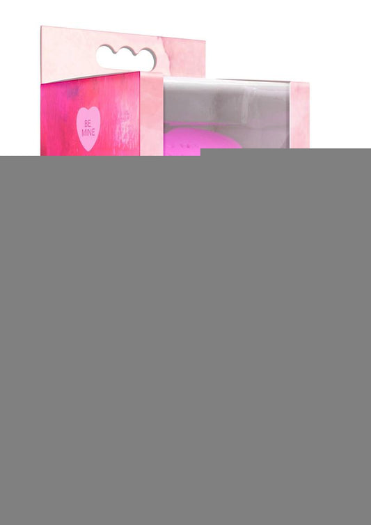 Play with Me Naughty Candy Heart Be Mine Silicone Butt Plug - Pink