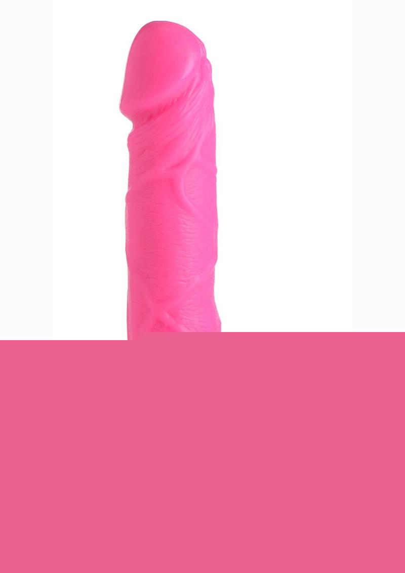 Pop Peckers Dildo with Balls - Pink - 6.5in
