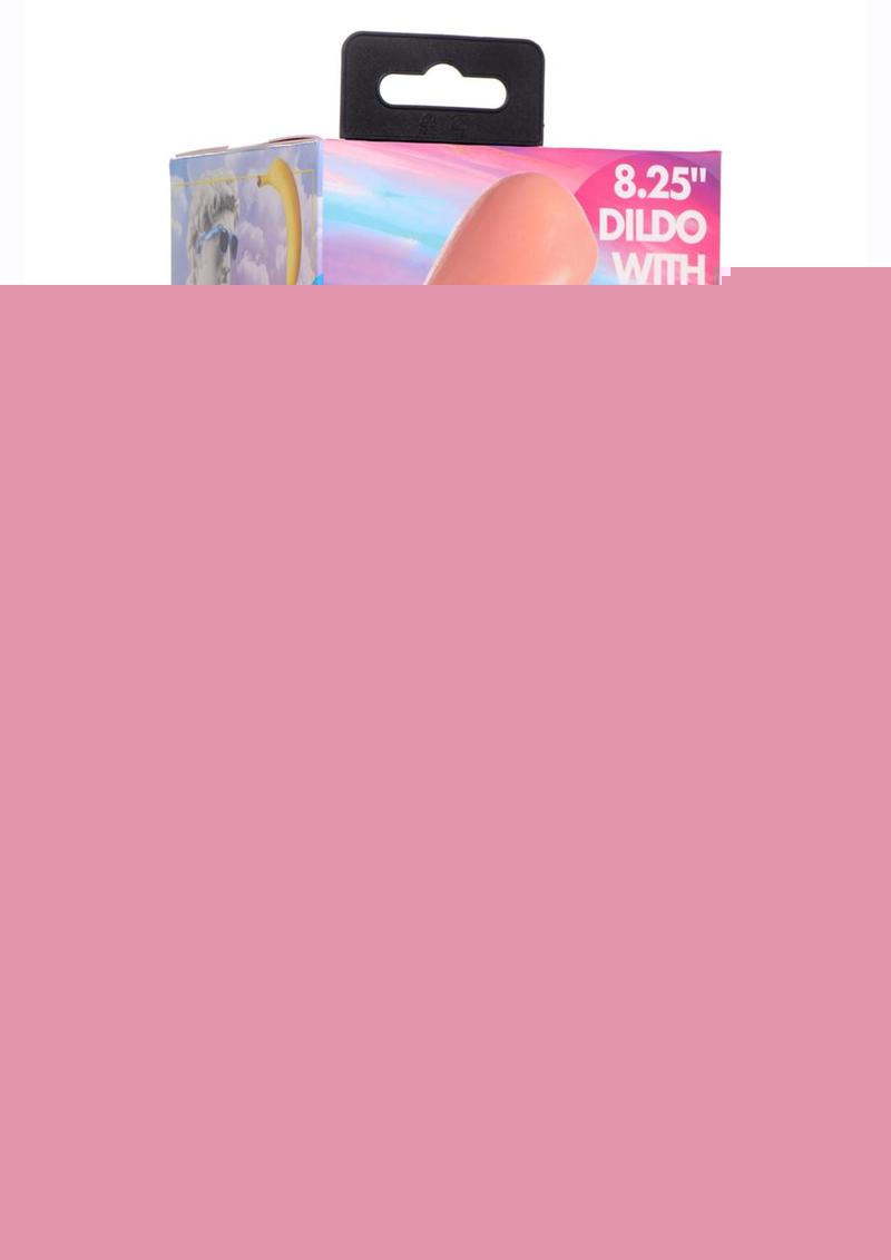 Pop Peckers Dildo with Balls - Vanilla - 8.25in