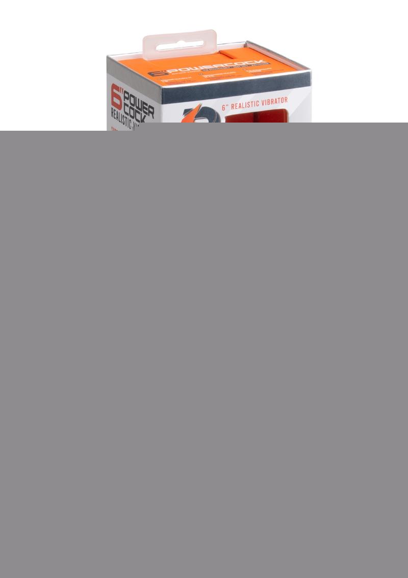 Powercocks Silicone Rechargeable Realistic Vibrator - Black - 6in