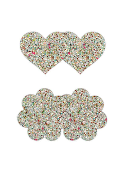 Pretty Pasties Heart and Flower - Glow In The Dark/Multicolor