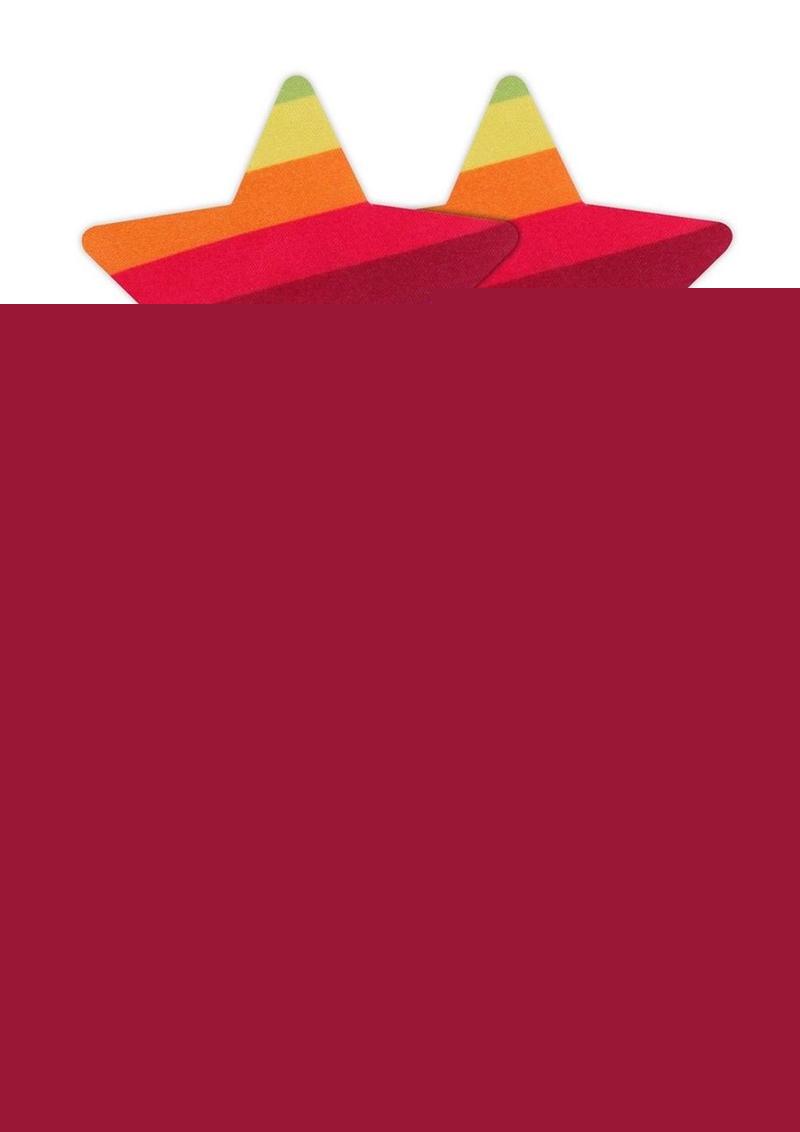 Pretty Pasties Pride Cross and Star - Multicolor/Rainbow