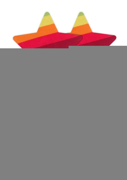 Pretty Pasties Pride Cross and Star - Multicolor/Rainbow