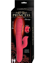 Princess Passion Heat Rechargeable Silicone Warming Vibrator with Clitoral Wheel - Coral/Pink