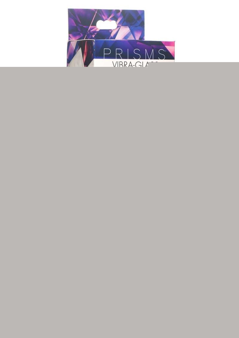 Prisms Vibra-Glass 10x Bleu Dual End G-Spot Rechargeable Silicone/Glass Vibrating Dildo - Teal