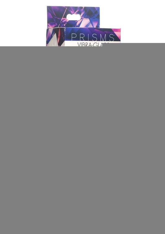 Prisms Vibra-Glass 10x Bleu Dual End G-Spot Rechargeable Silicone/Glass Vibrating Dildo - Teal