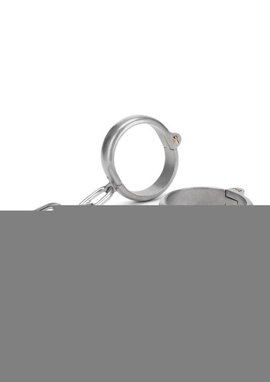 Prowler Red Heavy Duty Metal Handcuffs - Stainless - Silver/Steel