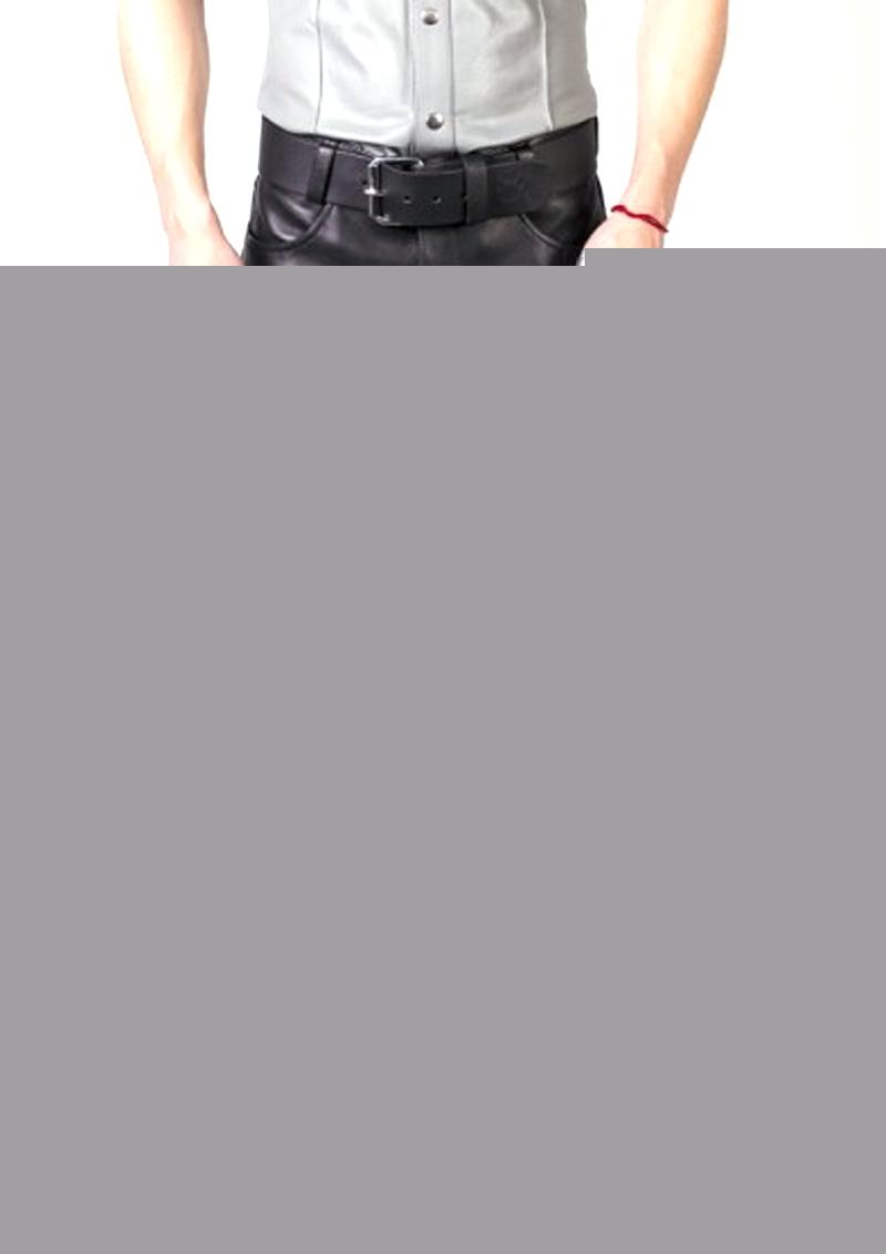 Prowler Red Leather Jeans - Black - 34in