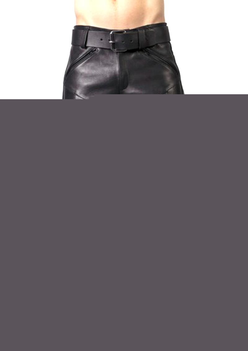 Prowler Red Prowler Leather Jeans - Black - 32in