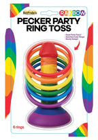 Rainbow Pecker Party Ring Toss - Multicolor