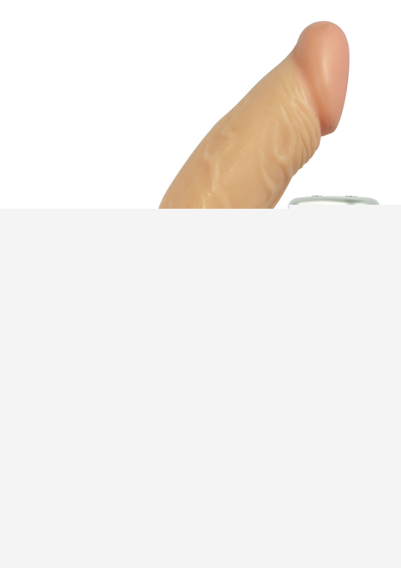 Real Skin All American Mini Whoppers Vibrating Dildo with Balls - Flesh/Vanilla - 5in