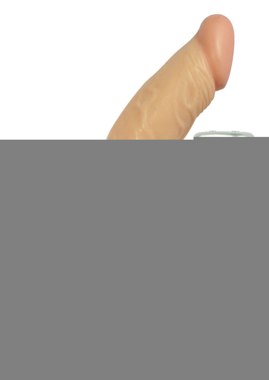 Real Skin All American Mini Whoppers Vibrating Dildo with Balls - Flesh/Vanilla - 5in