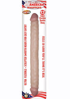 Real Skin All American Whoppers Double Dildo Dildo - Flesh/Vanilla - 13in