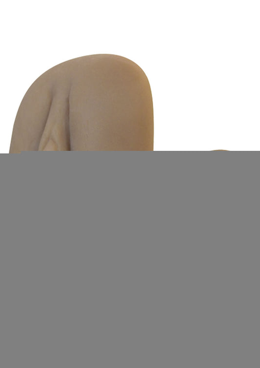 Real Skin Latin Vibrating Pussy Masturbator - Pussy - Caramel/Flesh