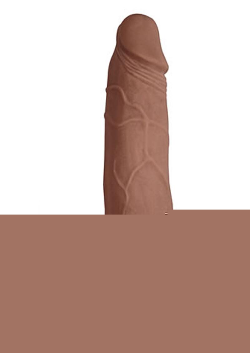 Realcocks Dual Layered #4 Bendable Thick Dildo - Brown/Caramel - 8in