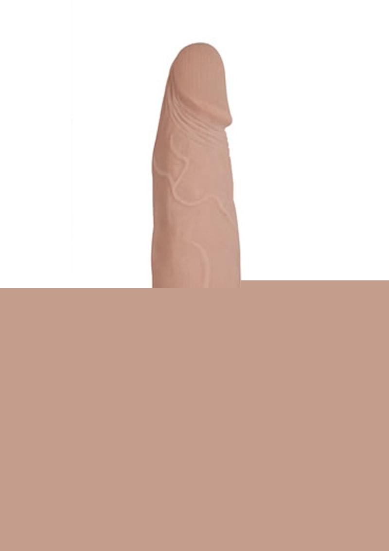 Realcocks Dual Layered #5 Bendable Dildo Thin Tip - Flesh/Vanilla - 8in