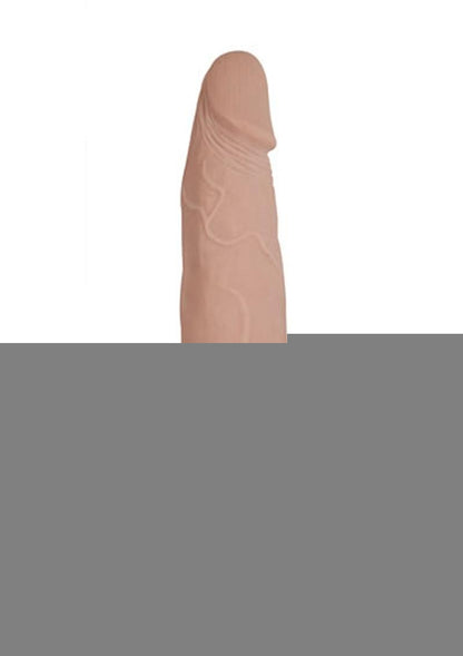 Realcocks Dual Layered #5 Bendable Dildo Thin Tip - Flesh/Vanilla - 8in