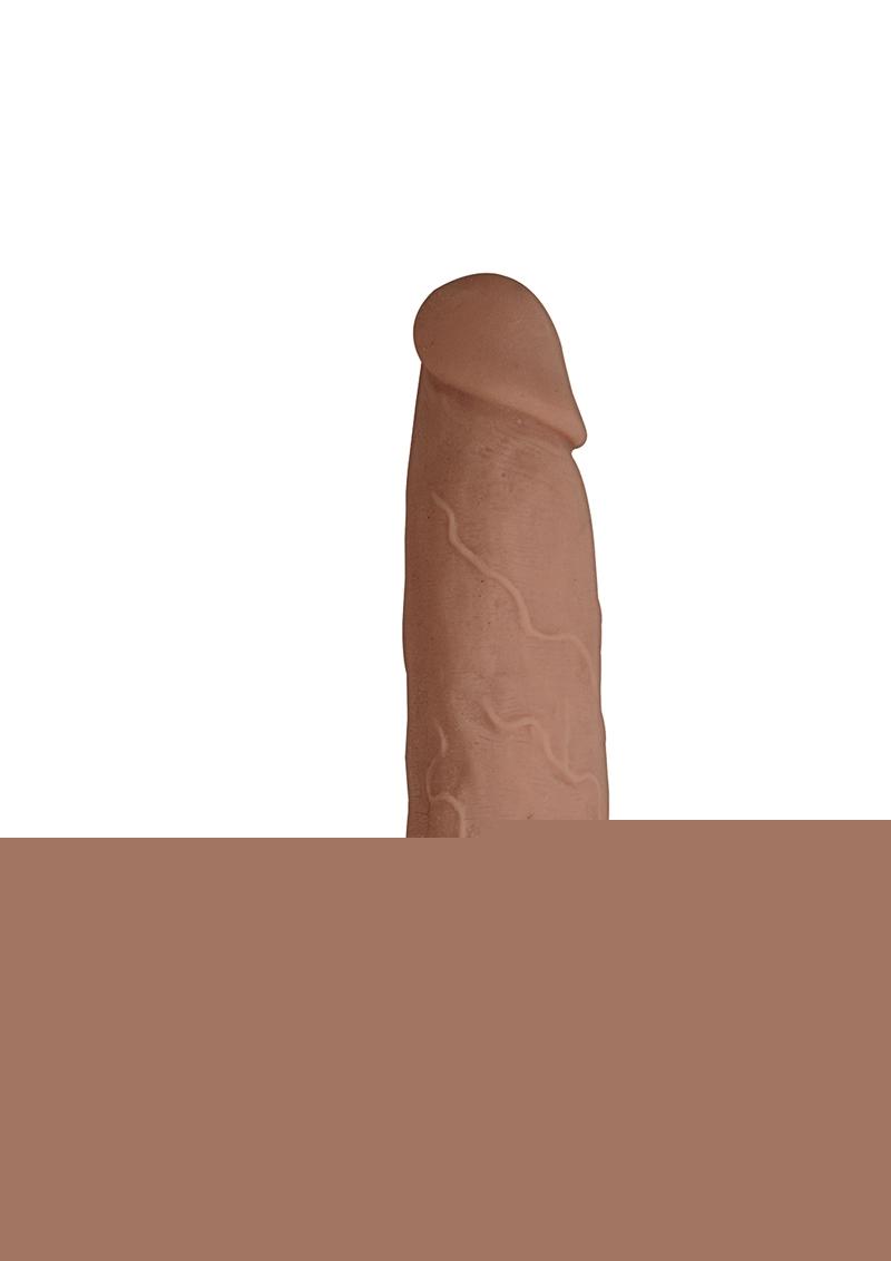 Realcocks Dual Layered #7 Bendable Dildo - Brown/Caramel - 8.5in