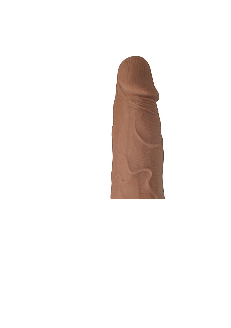 Realcocks Dual Layered #9 Bendable Thick Dildo - Caramel - 9in