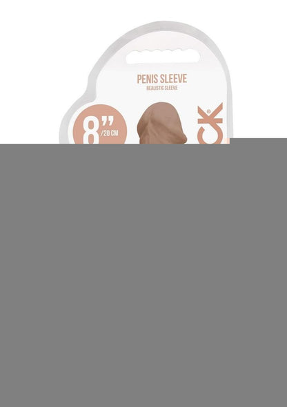 Realrock Realistic Penis Sleeve - Caramel - 8in